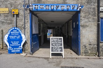 Fish market hall in the historic centre of the fishing village of Port Isaac