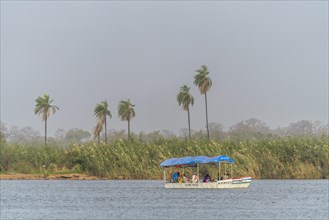 Kunta Kinteh ferry across the Gambia River in Kuntaur