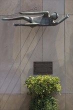 Modern sculpture of Hermes created 1961 by the sculptor Georg Breuninger