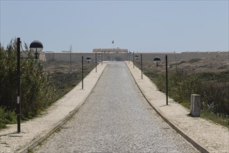 Cobblestone road to Fortaleza de Sagres fortress