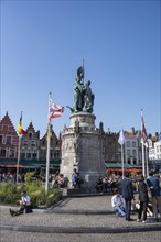 Pieter de Coninck en Jan Breydel Monument at the Grote Markt
