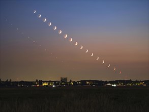 Course of the Moon and Venus in the evening sky