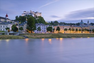 Salzburg at blue hour