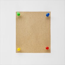 Top view paper with pins