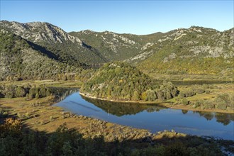 Landscape on the river Crnojevic near Rijeka Crnojevica