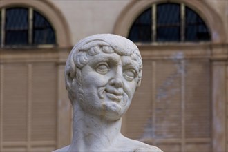 Head of a male statue