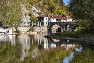 The Old Stari Most Bridge over the Crnojevic River in Rijeka Crnojevica