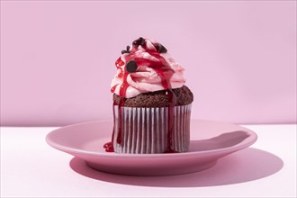Delicious cupcake with icing
