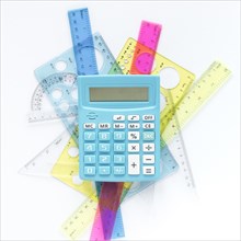 Math colourful rulers supplies calculator