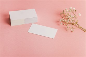 Stack business cards flower