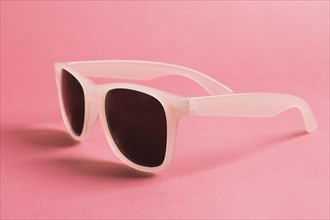 Close up cool pink sunglasses