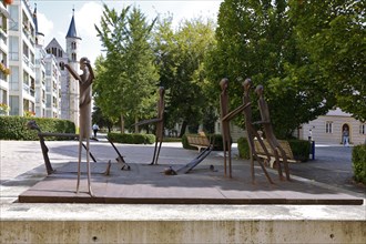 Sculpture ensemble in the city centre of Magdeburg