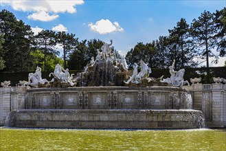Neptune Fountain in Schoenbrunn Palace Park
