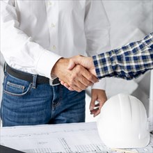 Architect client hand shaking