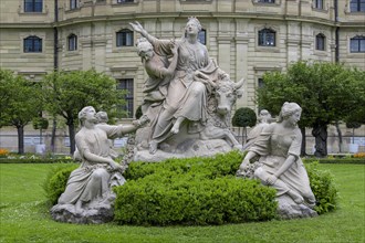 Robbery of Europe by Johann Peter Wagne in the courtyard garden behind the Wuerzburg Residence
