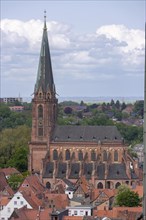 Church of St Nicolai from the top of the brick Old Water Tower