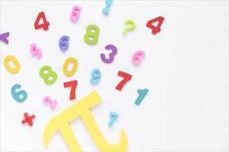 Colourful math numbers pi symbol