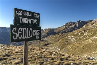 Sign at Sedlo Pass