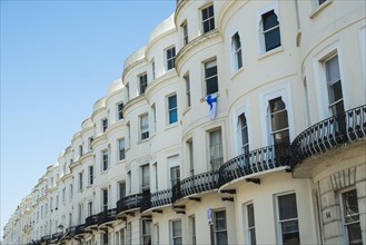 Row of houses in Brighton and Hove