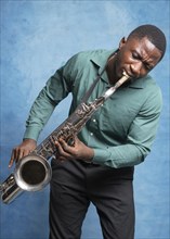 Young african american musician celebrating international jazz day3
