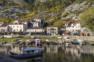 Excursion boats on the river Crnojevic in Rijeka Crnojevica