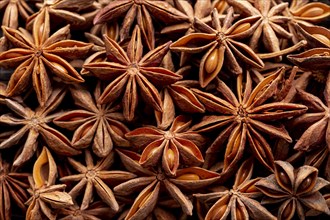 Top view star anise spice