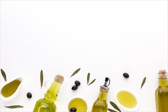 Olive oil saucers bottles