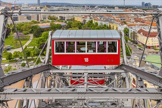 Red wagon of the Vienna Giant Ferris Wheel