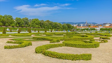 French Belvedere Garden with a view of the city of Vienna