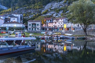 Excursion boats on the river Crnojevic in Rijeka Crnojevica