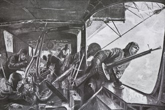 Aboard a German zeppelin during an attack
