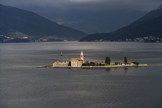 Monastery and Church Ile Notre-Dame De La Misericorde on an Island in the Bay of Kotor