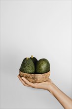 Abstract minimal concept avocados bowl