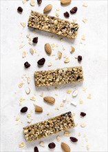 Top view cereal bars