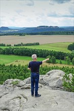 View from Rauenstein into the Elbe Sandstone Mountains