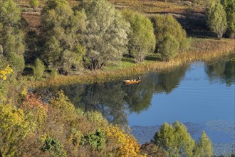 Boat on the river Crnojevic near Rijeka Crnojevica