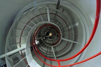 Interior staircase of a radar tower