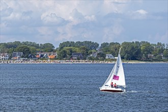Sailboat in front of Strande