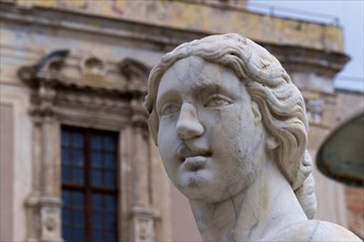 Head of a female statue