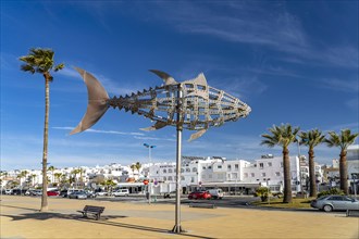 Sculpture El Atun Tuna on the waterfront Conil de la Frontera