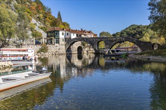 The Old Stari Most Bridge over the Crnojevic River in Rijeka Crnojevica