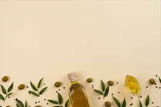 Olive oil pink background