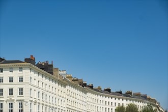 Curved row of houses on the promenade of Brighton and Hove