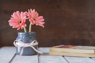 Pretty background with book flowers
