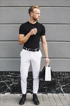 Handsome male casual outfit
