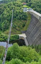 483-metre-long Titan RT suspension rope bridge over the Rappbode dam