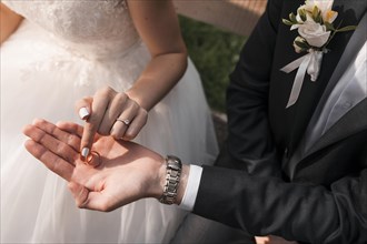 Couple with wedding rings