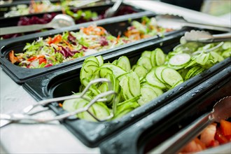 Salad buffet in a canteen
