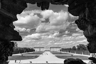 View of Schoenbrunn Palace from the Neptune Fountain