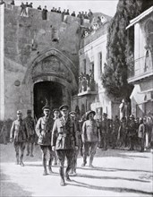 Entrance of the allied troops of General Burton in Jerusalem on December 11